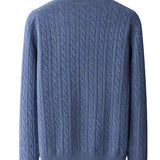Glen Men's Velour Mock-Neck Zip Sweater