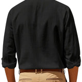 Elegant Men's Linen-Blend Shirt