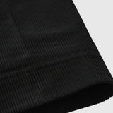 Men's Corduroy Jacket with Sherpa Collar – Black