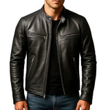 Men's Vintage Leather Jacket with Timeless Character