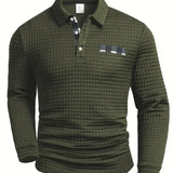Men's Herringbone Polo Collar Sweater