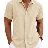 Men's Relaxed Linen-Blend Summer Shirt