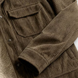 Men's Velour Jacket with Sherpa Collar – Coffee