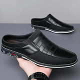 Men's Leather Mule Slides