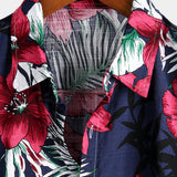 Men's Navy Shirt with Flowers
