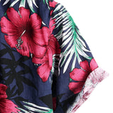 Men's Navy Shirt with Flowers