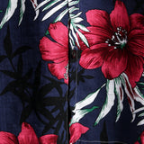 Men's Navy Shirt with Flowers