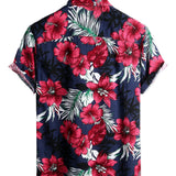 Men's Navy Shirt with Flowers