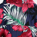 Men's Navy Shirt with Flowers