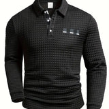 Men's Herringbone Polo Collar Sweater