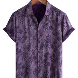Douglas Retro Men's Short Sleeve Shirt – Purple