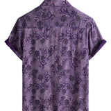 Douglas Retro Men's Short Sleeve Shirt – Purple