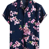 Men's Floral Shirt in Navy or White
