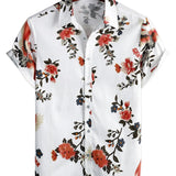 Men's White Floral Summer Shirt