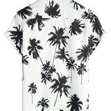 Gerald Men's Short Sleeve Hawaiian Shirt with Floral Pattern – White