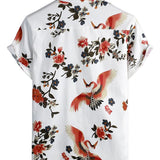 Men's White Floral Summer Shirt