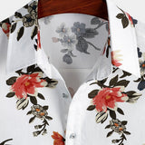 Men's White Floral Summer Shirt