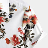 Men's White Floral Summer Shirt