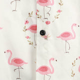 Duncan Men's Flamingo Short Sleeve Shirt – White