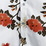 Men's White Floral Summer Shirt