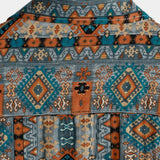 Brown Men's Shirt with Aztec Pattern