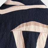 Glen Men's Retro Short Sleeve Striped Shirt – Navy