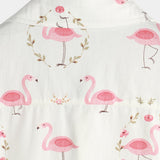 Duncan Men's Flamingo Short Sleeve Shirt – White