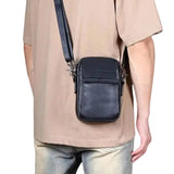 Barry Men's Leather Crossbody Bag with Compartments