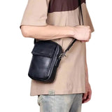 Barry Men's Leather Crossbody Bag with Compartments