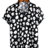 Men's Hawaiian Shirt with Daisies