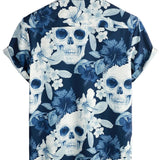 Men's Skull and Rose Print Shirt