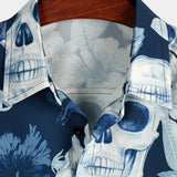 Men's Hawaiian Shirt with Skulls