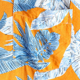 Murray Men's Short Sleeve Shirt with Plant Print – Orange