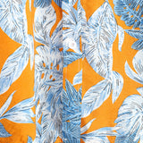 Murray Men's Short Sleeve Shirt with Plant Print – Orange