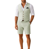 Gary – Men's Set with V-Neck Vest and Shorts