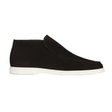 Men's Ankle-Height Suede Loafers – Black