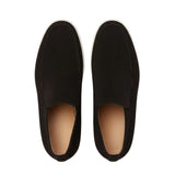Men's Ankle-Height Suede Loafers – Black