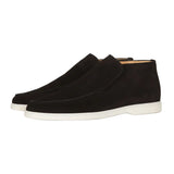 Men's Ankle-Height Suede Loafers – Black