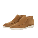 Men's Ankle-Height Suede Loafers – Brown