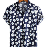 Men's Hawaiian Shirt with Daisies
