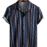 Men's Striped Retro Shirt in 70s Style