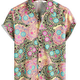 Men's Shirt with Pink Skull