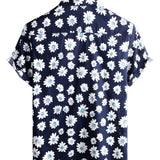 Men's Hawaiian Shirt with Daisies