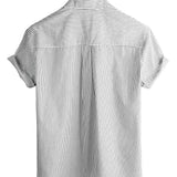 Men's Short Sleeve Mandarin Collar Shirt