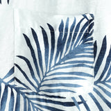 Walter Men's Short Sleeve Hawaiian Shirt with Chest Pocket – White