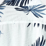 Walter Men's Short Sleeve Hawaiian Shirt with Chest Pocket – White