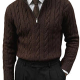 Dennis Men's Zip Mock Neck Sweater