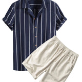 Brian Men's Shirt and Shorts Set