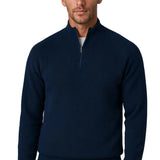 Men's Zip Mock-Neck Sweater – Cobalt Blue