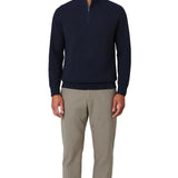 Men's Zip Mock-Neck Sweater – Cobalt Blue